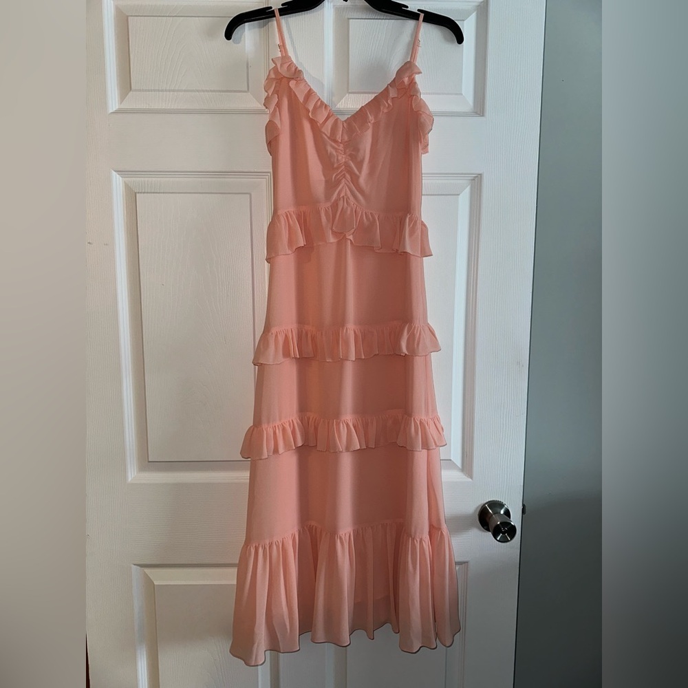 Michael Kors Dusty Coral Ruffle Dress
